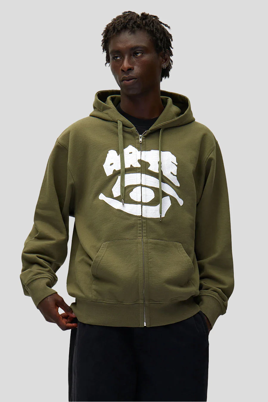 HOODIE ZIPPĂ EYES FRONT VERT - Image 3