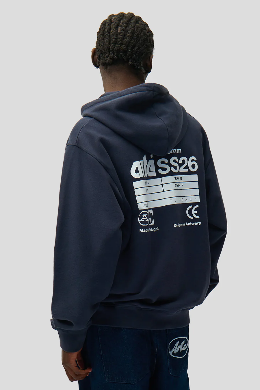 HOODIE BACK SS26 BLEU MARINE - Image 3