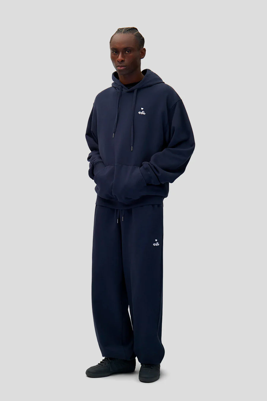 HOODIE HEART BLEU MARINE