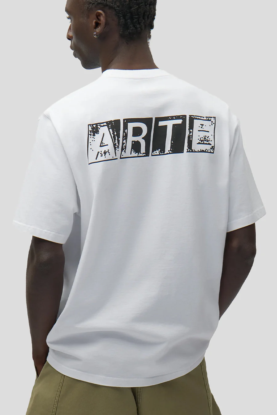 T-SHIRT FADED BACK PRINT BLANC - Image 2
