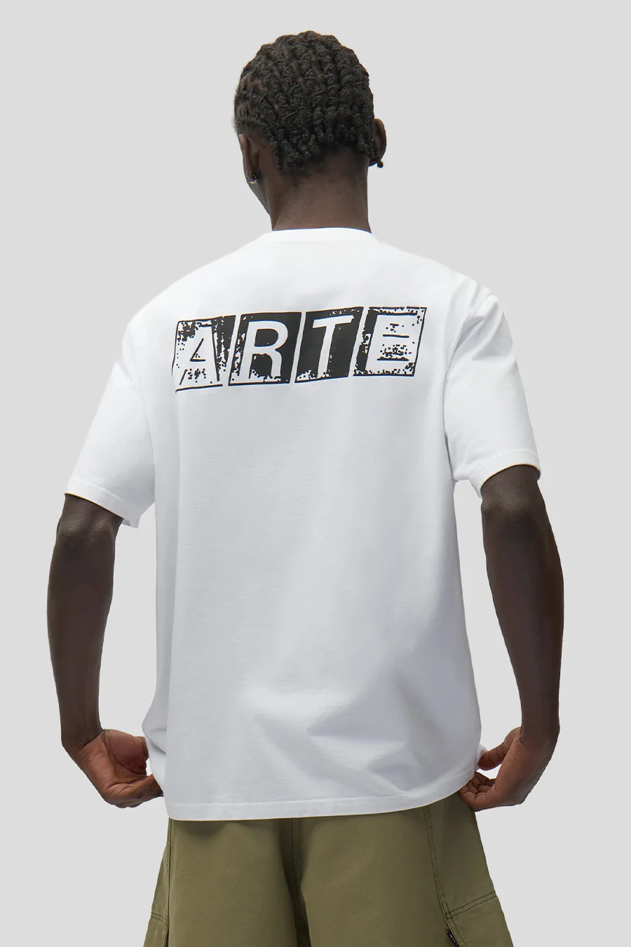 T-SHIRT FADED BACK PRINT BLANC - Image 3