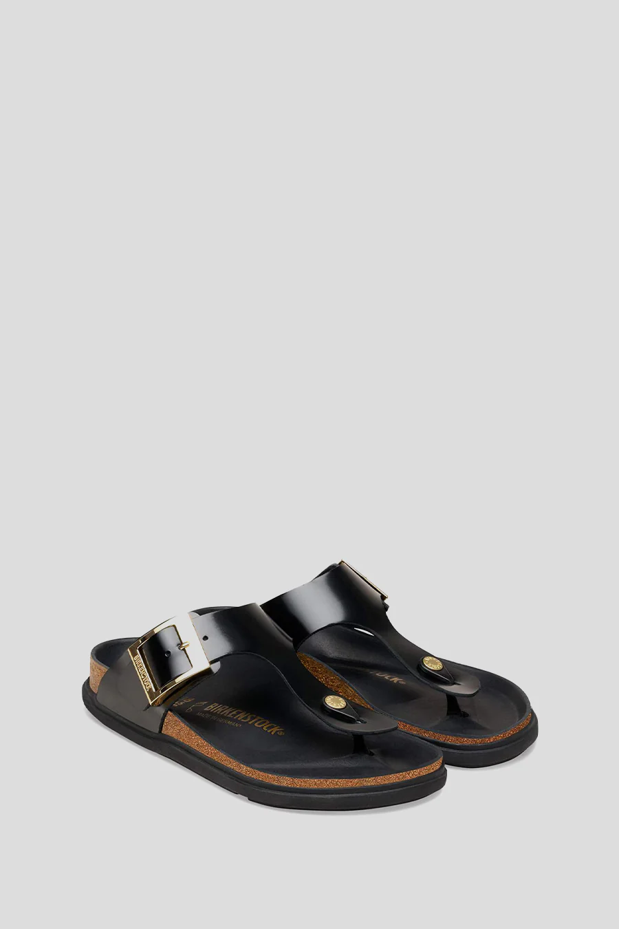 SANDALES GIZEH DROPLET BUCKLE BLACK BRILLANT - Image 2