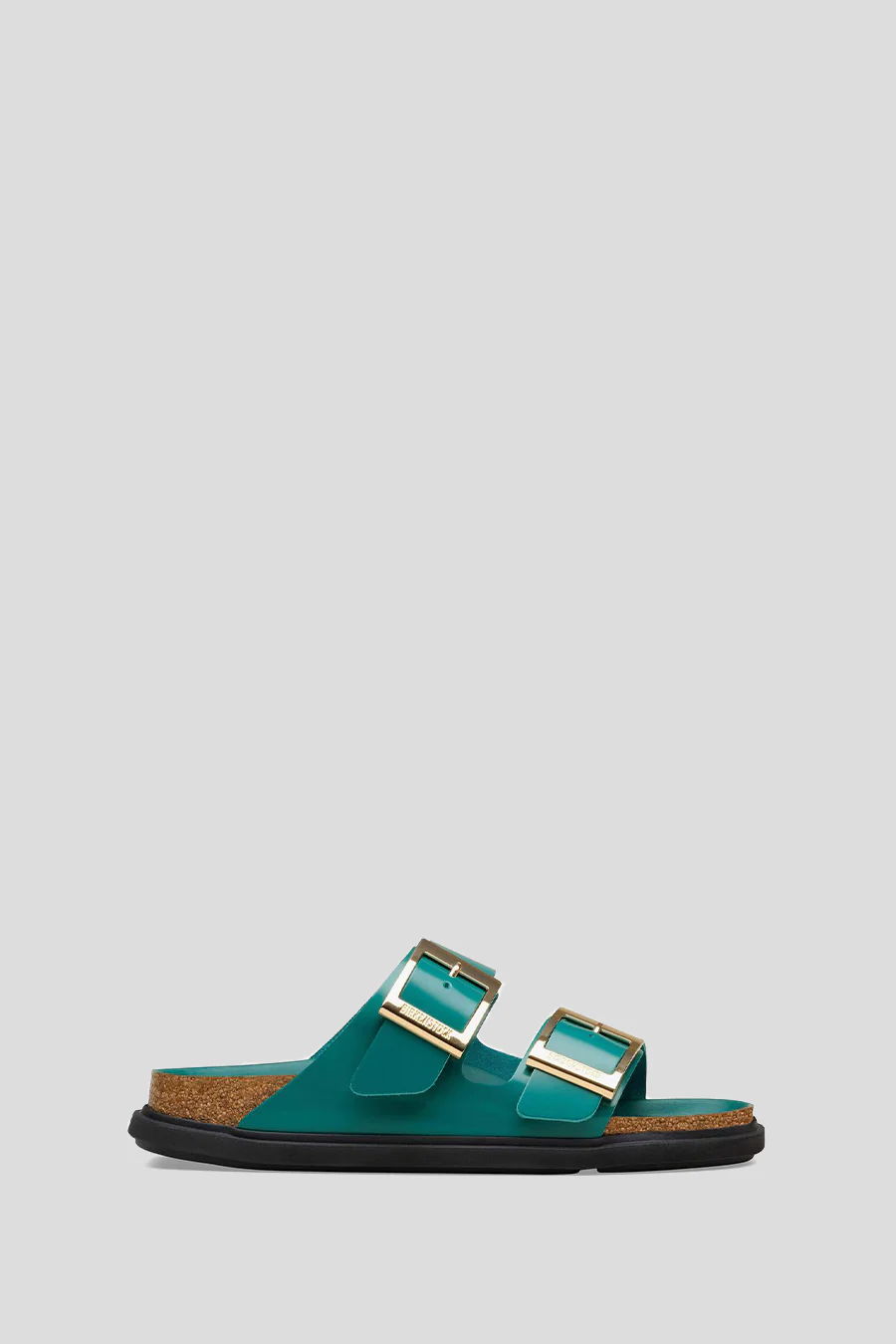 SANDALES ARIZONA DROPLET BUCKLE HIGH-SHINE DARK TEAL