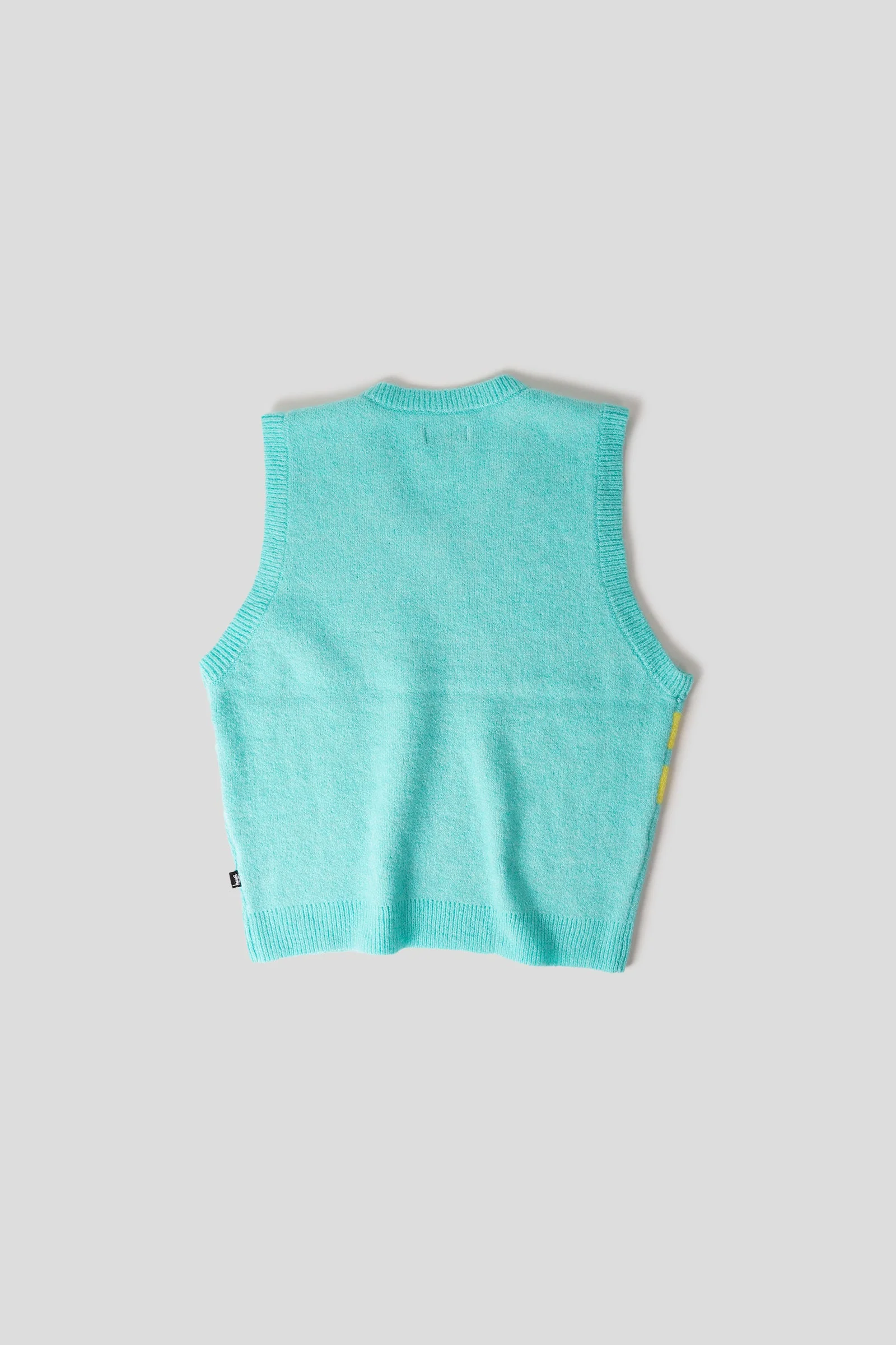 BRUSHED MOHAIR BLUE VEST - Image 3
