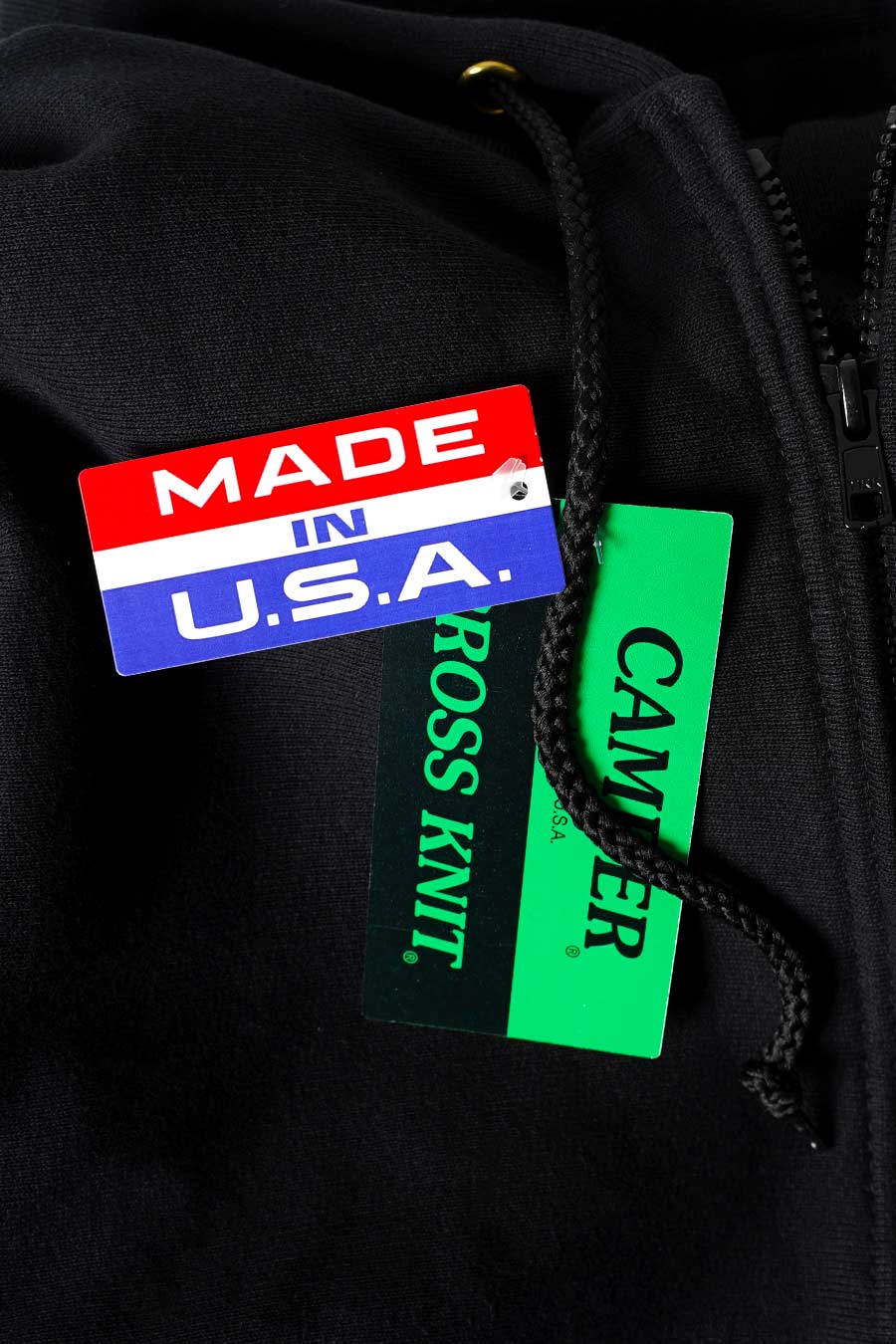 HOODIE ZIP CROSS KNIT NOIR - Image 2