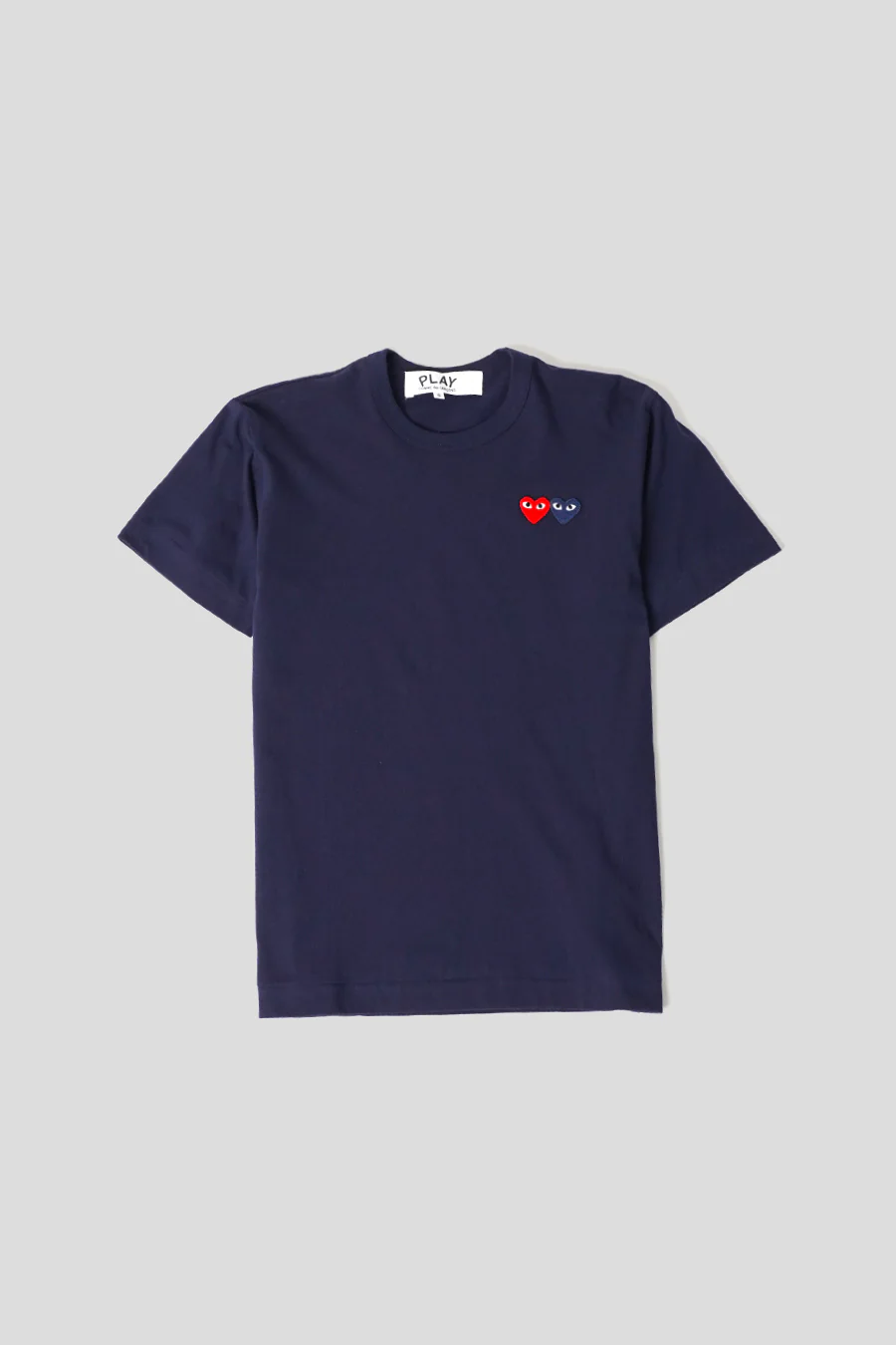 T-SHIRT PLAY DOUBLE COEUR BLEU MARINE