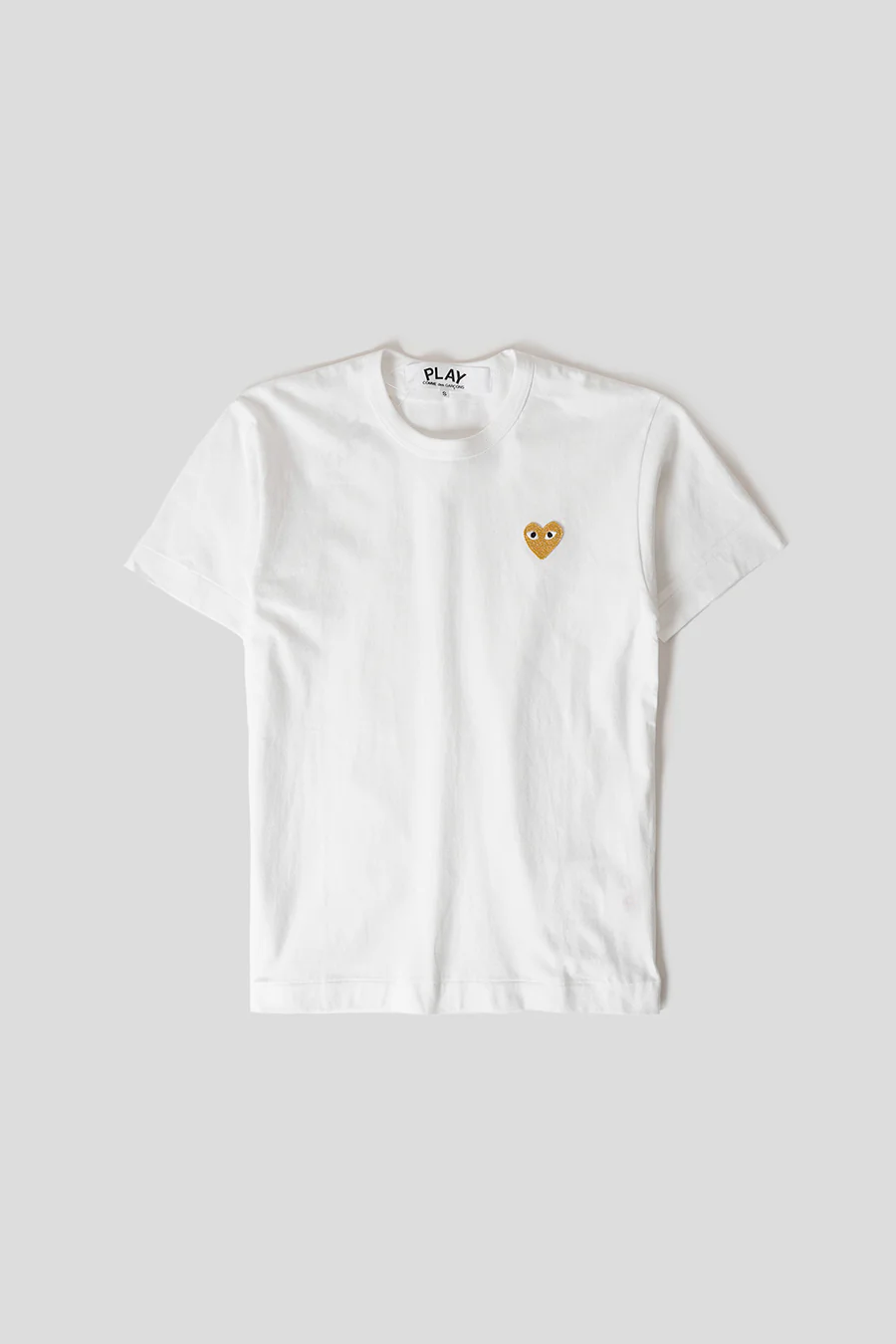 T-SHIRT BLANC COEUR DORÉ