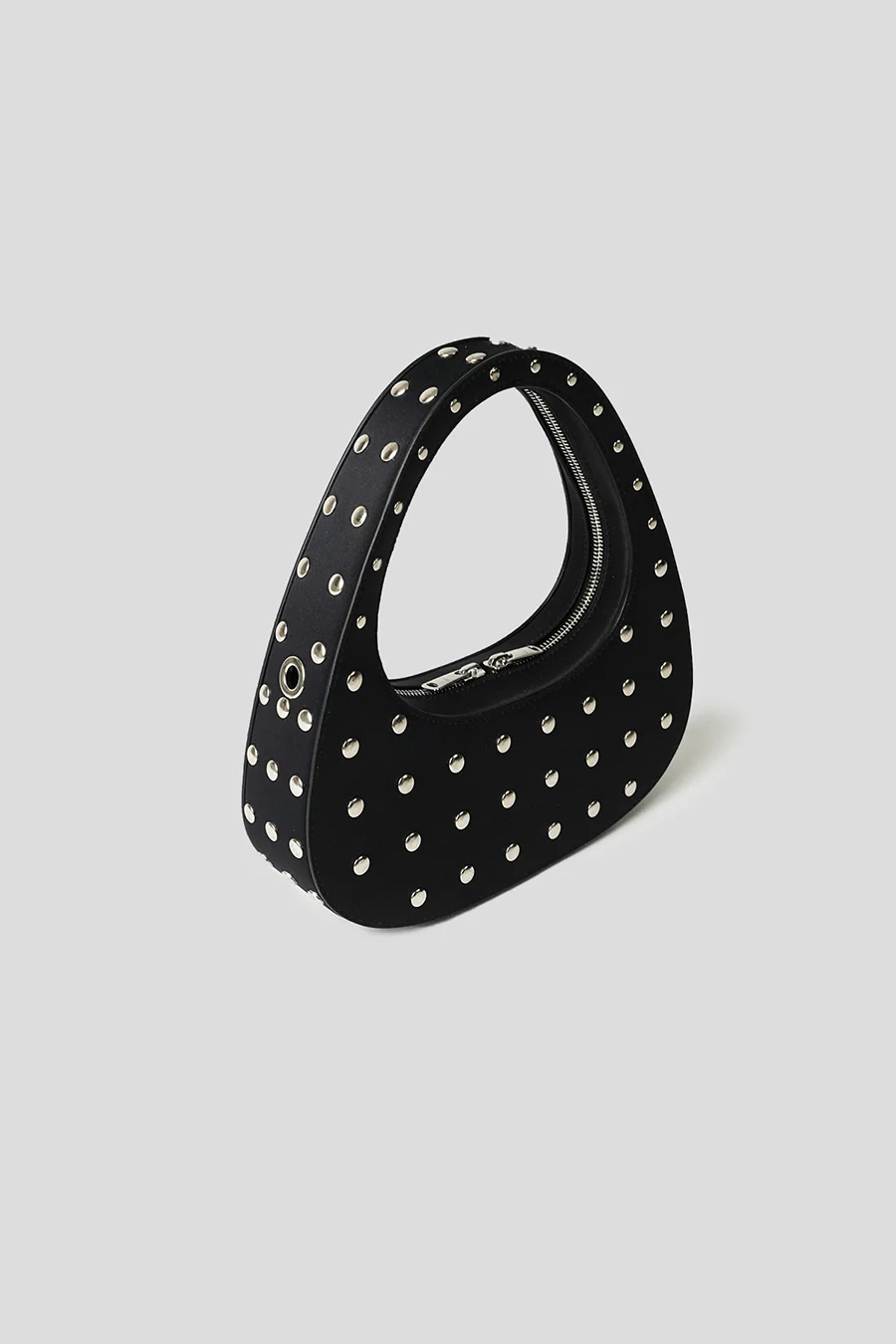 STUDDED CROSSBODY BAGUETTE SWIPE BAG NOIR ET ARGENT - Image 4