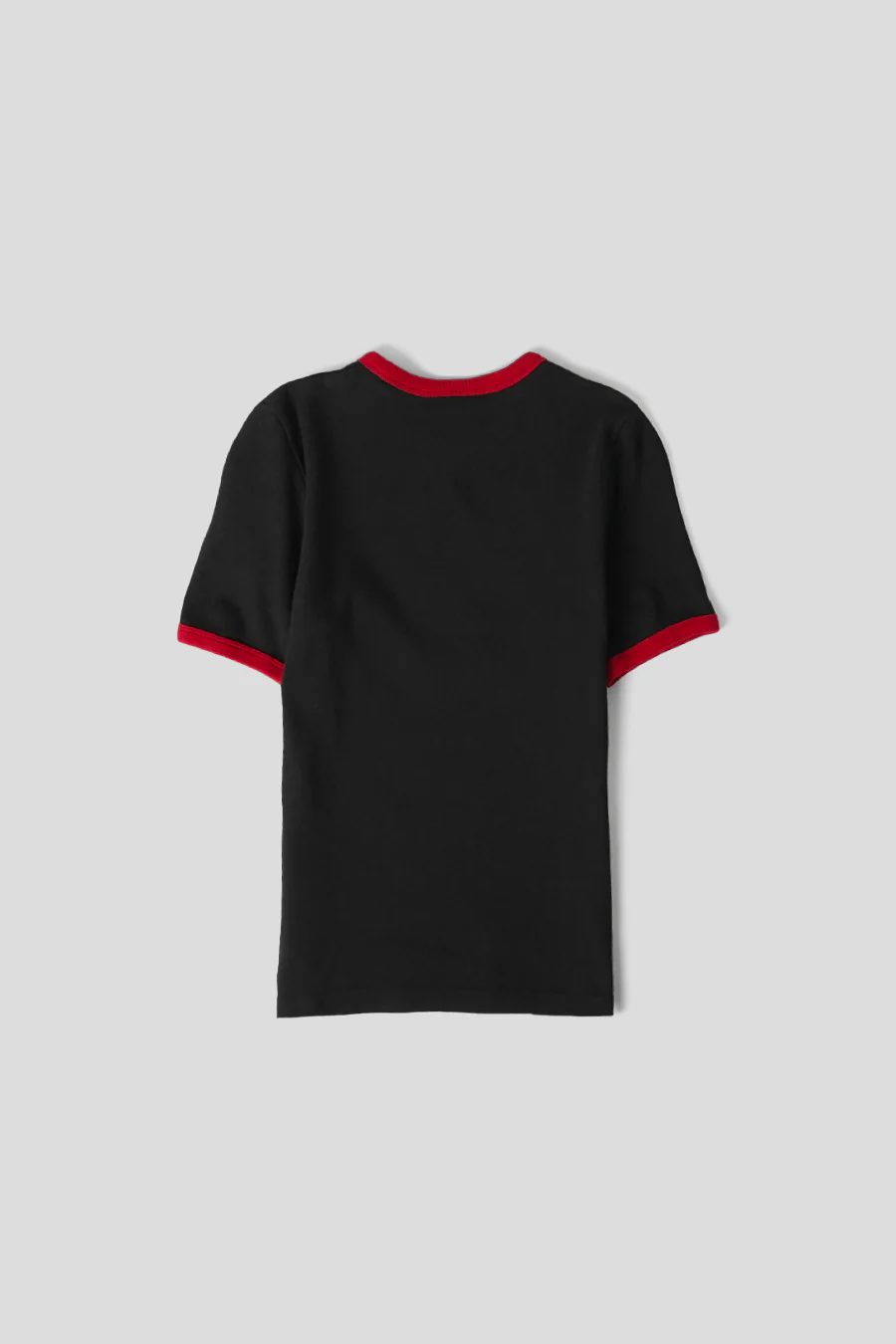 T-SHIRT SIGNATURE CONTRAST NOIR ET RUBY - Image 3