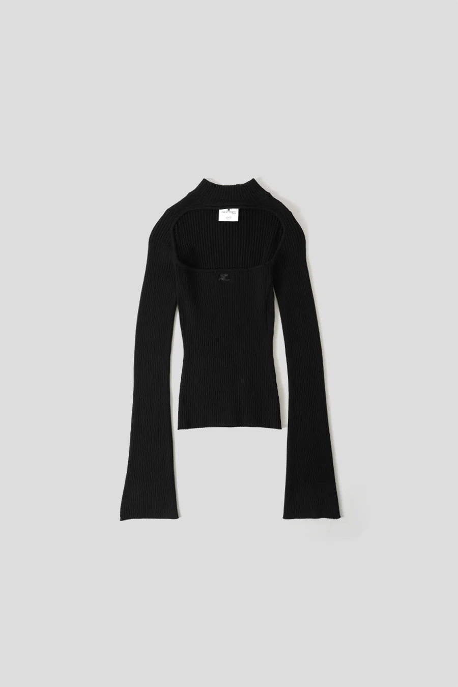 PULL HYPERBOLE EN MAILLE CÔTELÉE NOIR