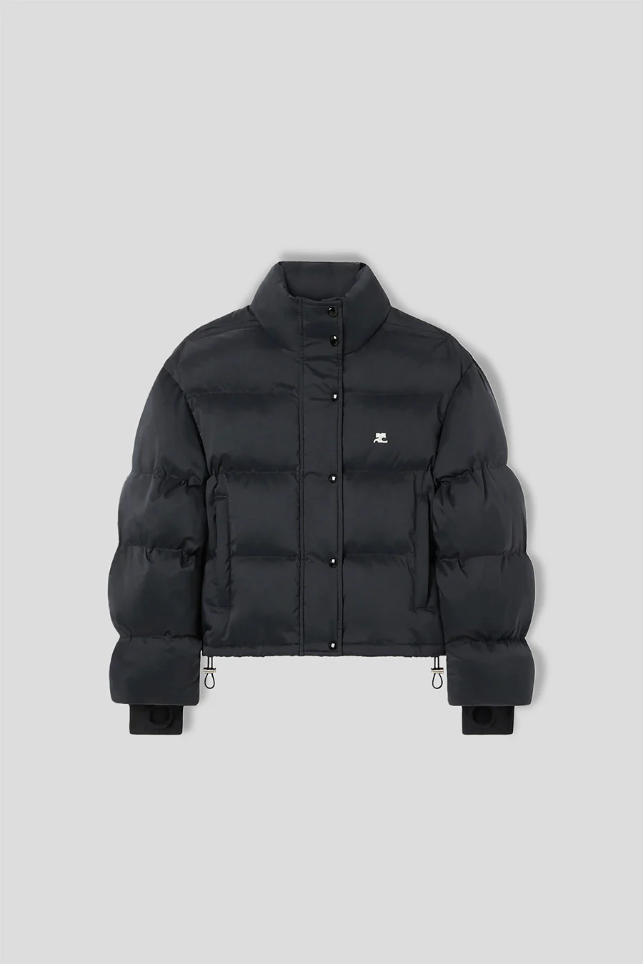 DOUDOUNE COURTE EN NYLON NOIRE