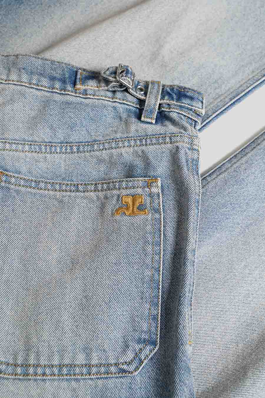 PANTALON BAGGY MULTIFLEX EN DENIM BLEU CLAIR - Image 3