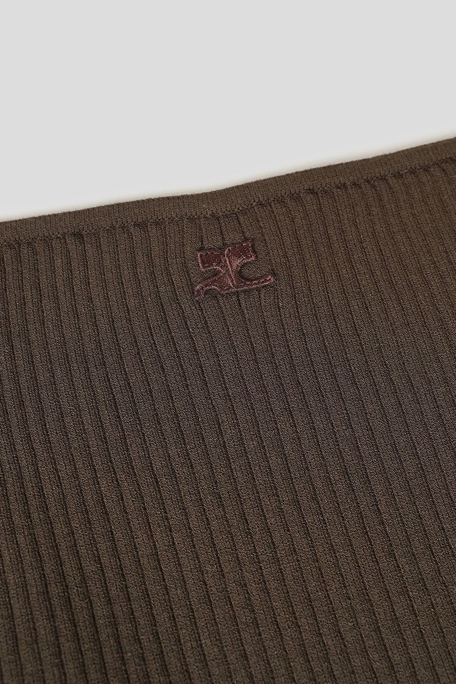 MINI ROBE EN MAILLE CĂTELĂE MARRON FONCĂ - Image 3