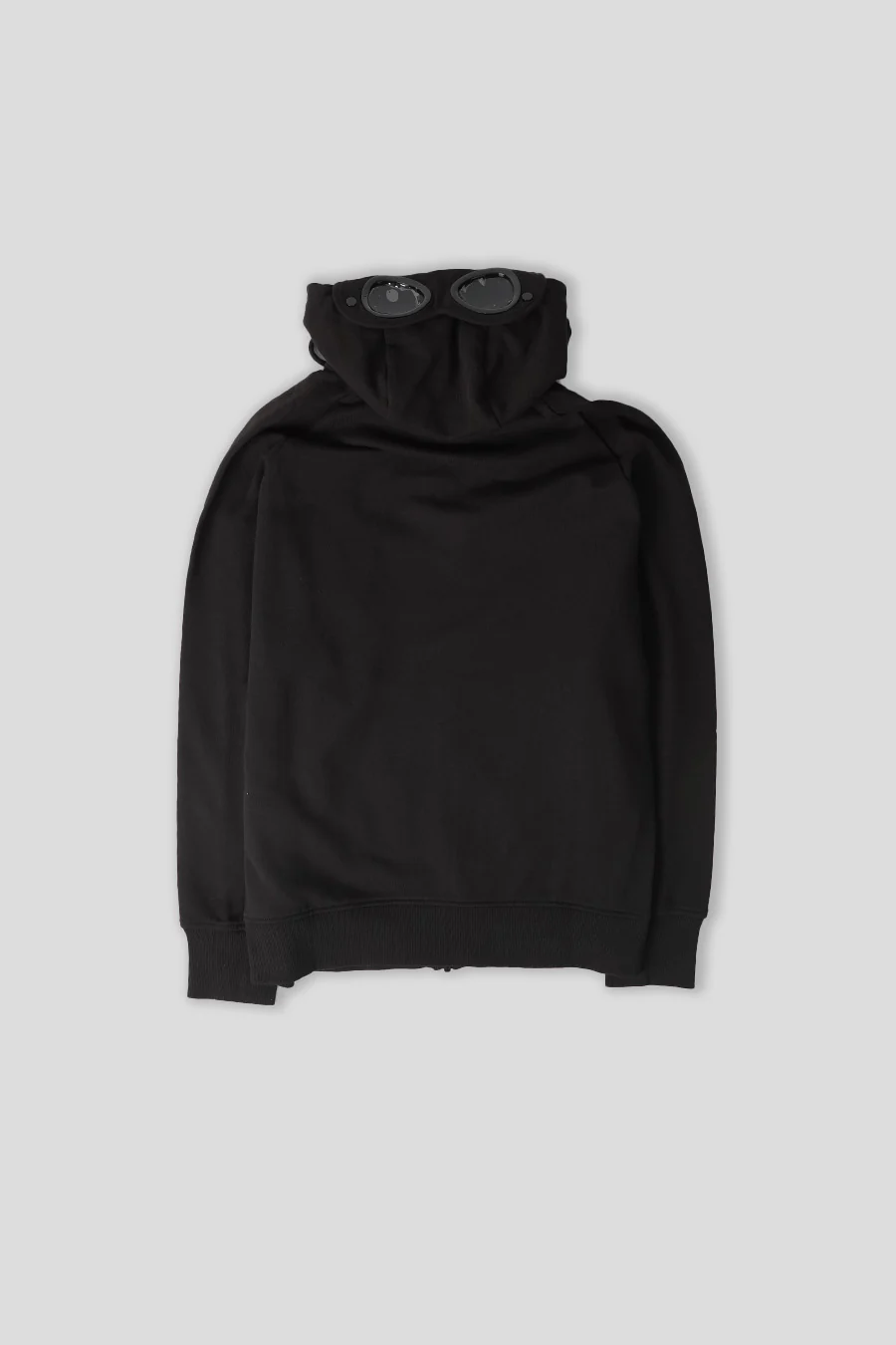 HOODIE ZIP GOGGLE DIAGONAL RAISED FLEECE NOIR - Image 3