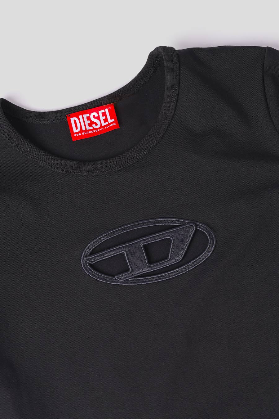 T-SHIRT Ă LOGO 'D OVALE' NOIR - Image 2
