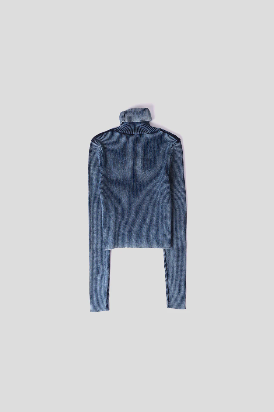 COL ROULÉ EN MAILLE INDIGO - Image 3