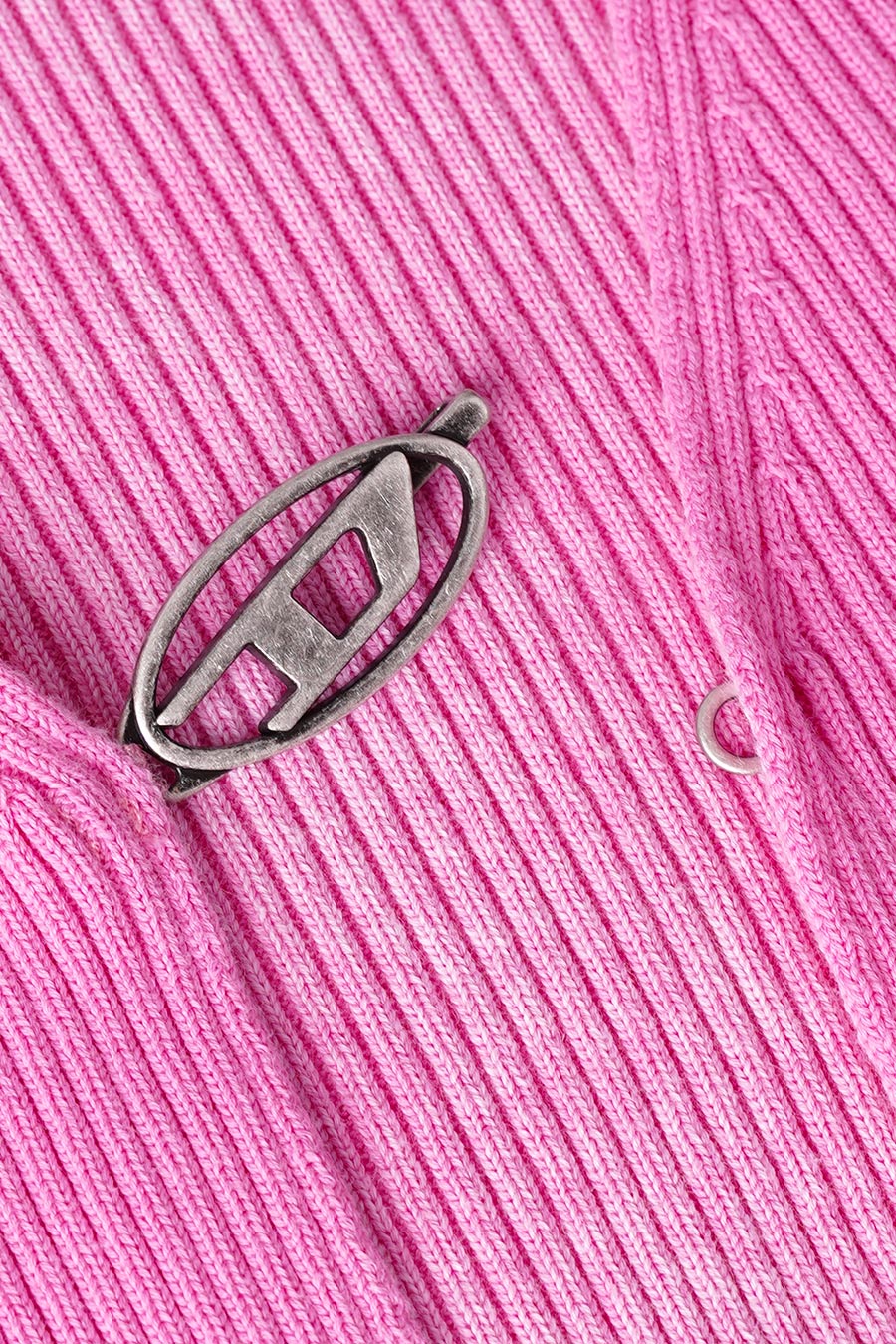 CARDIGAN CROP EN MAILLE ROSE - Image 2