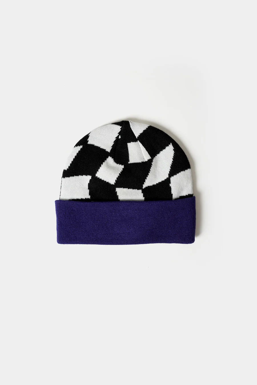 BONNET TUQUE D À CARREAUX NOIR - Image 2