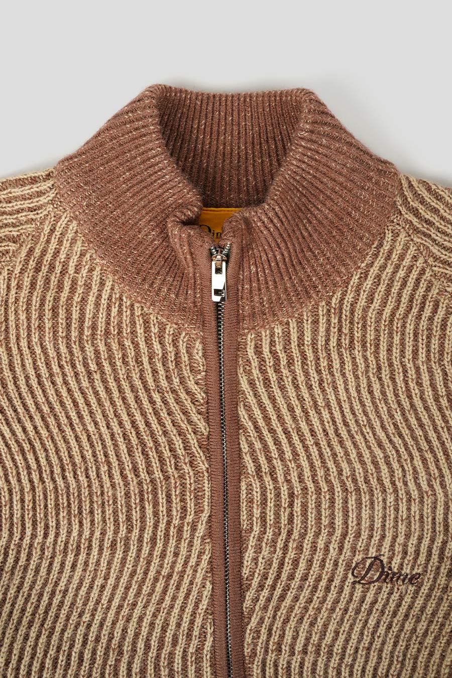 TRICOT À DOUBLE ZIP CAMEL - Image 2