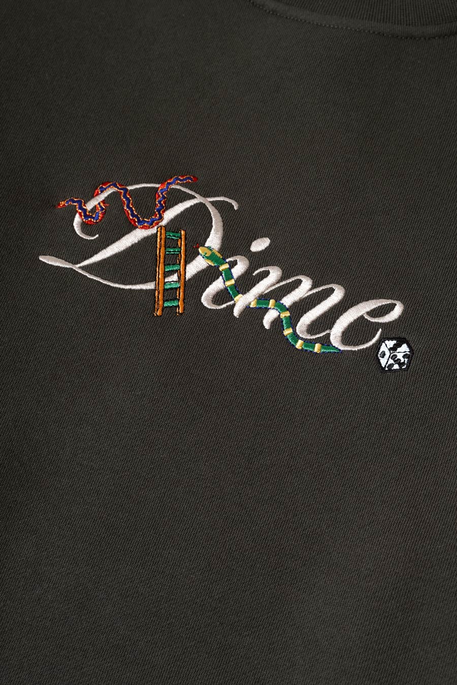 CREWNECK CURSIVE SNAKE NOIR DÉLAVÉ - Image 2