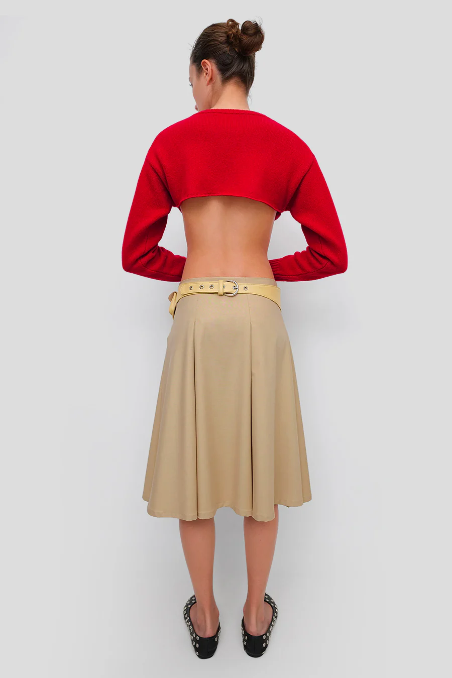 JUPE IRINA MIDI BEIGE - Image 4