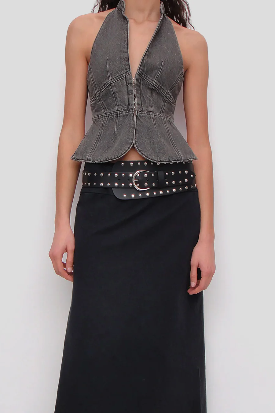CEINTURE EN CUIR CASILDA NOIRE - Image 2