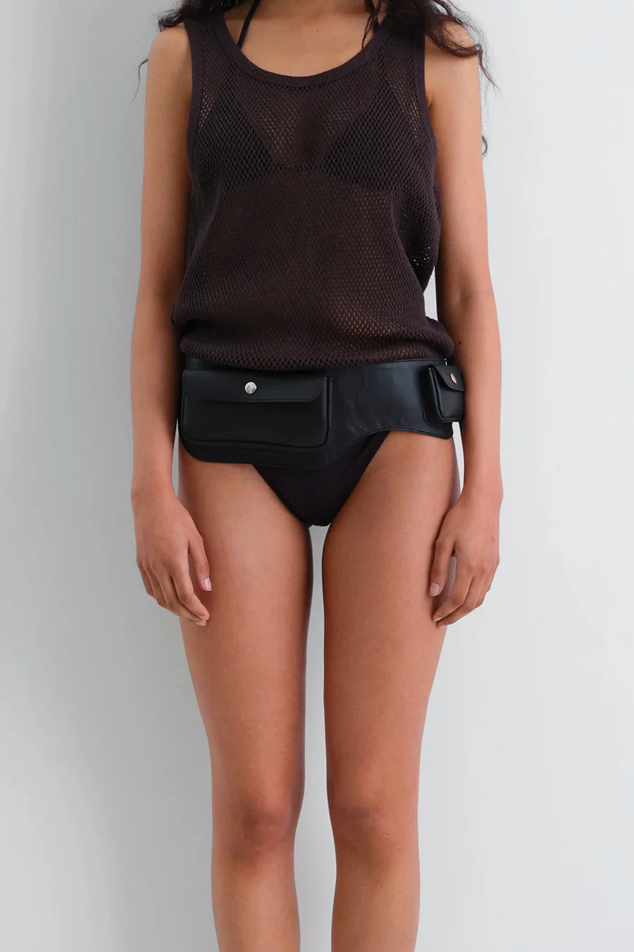 CEINTURE EN CUIR RINO NOIRE - Image 2