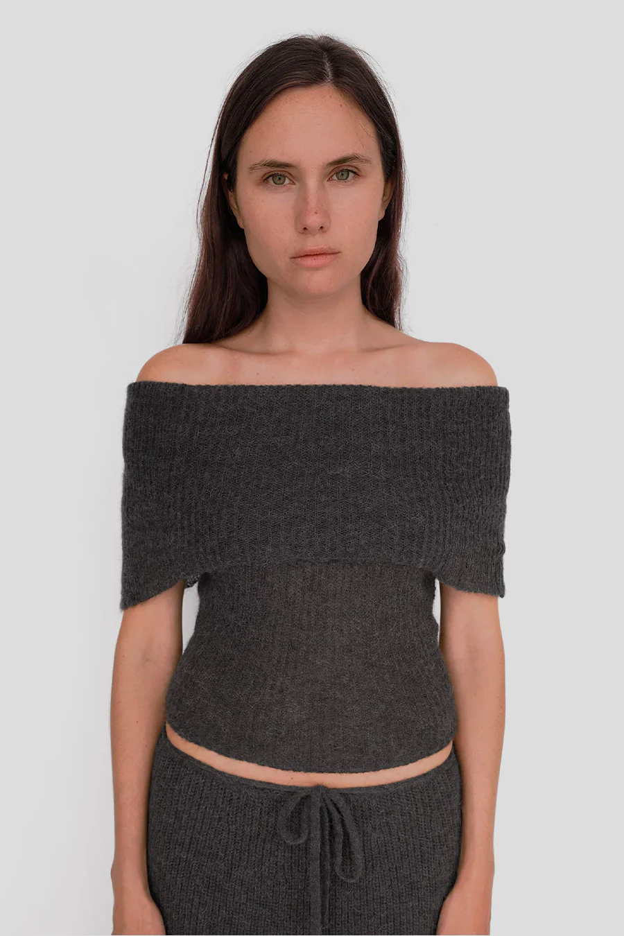 TOP FUZZY GRIS FONCÉ