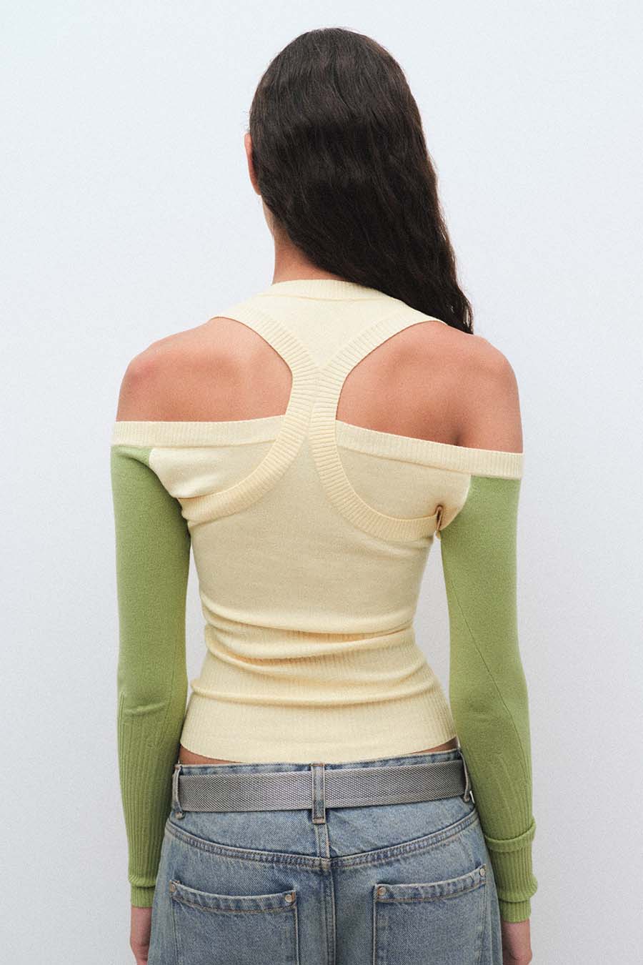 PULL LATTE JAUNE CLAIR - Image 3