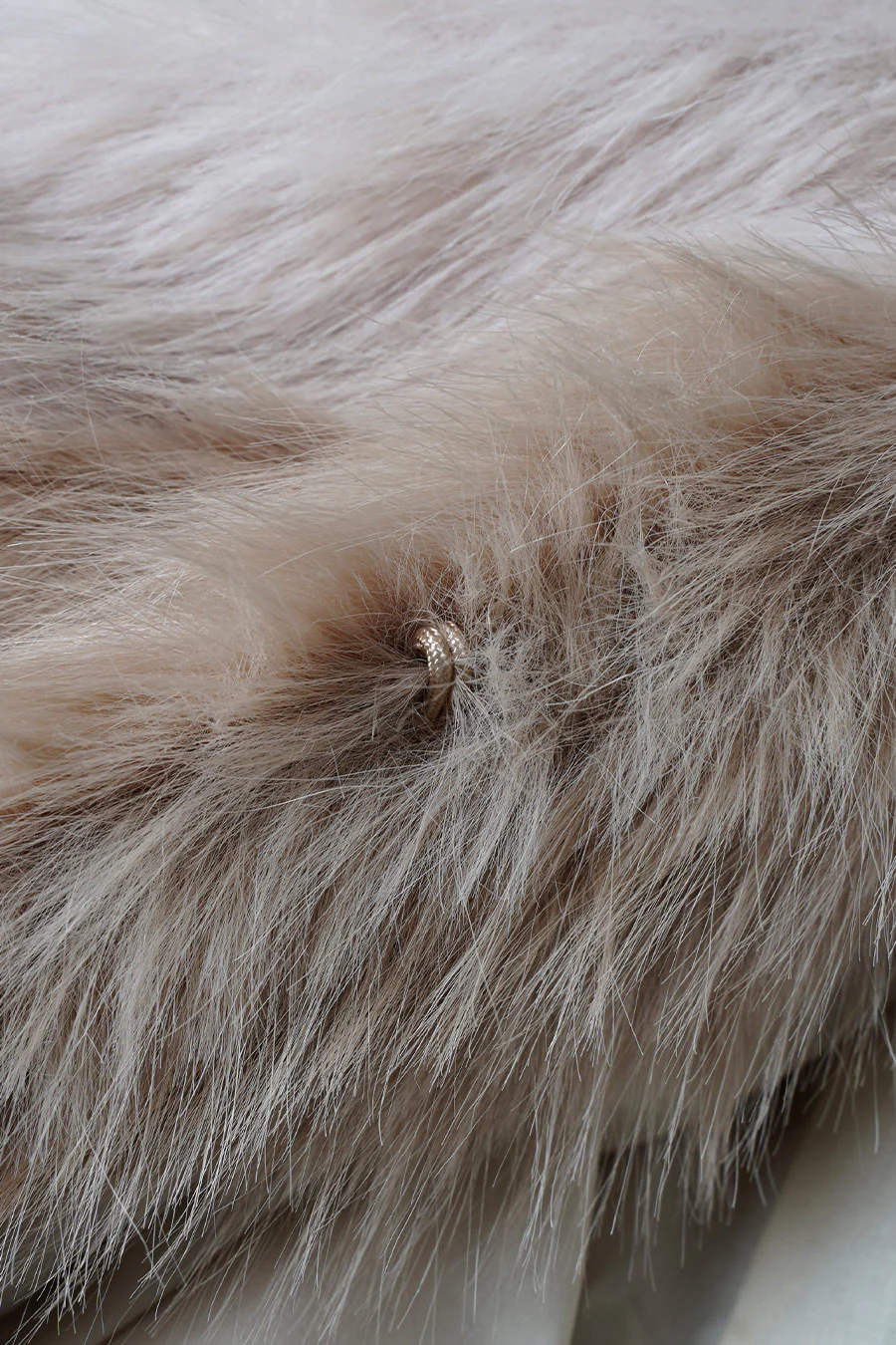 MANTEAU THE HUSTLE FUR BEIGE ET VERT - Image 2