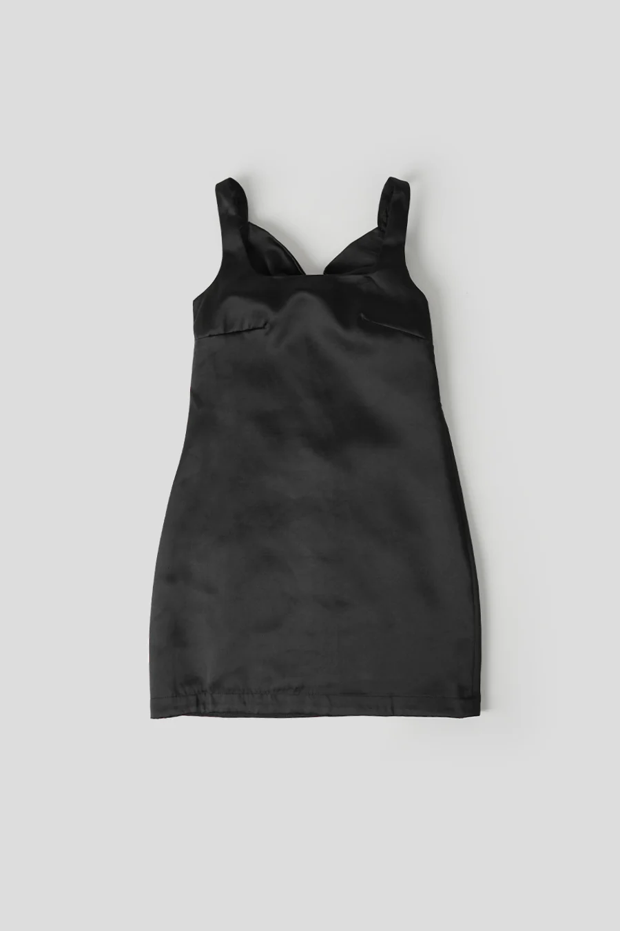 ROBE MINI SATIN SHIFT NOIRE - Image 3