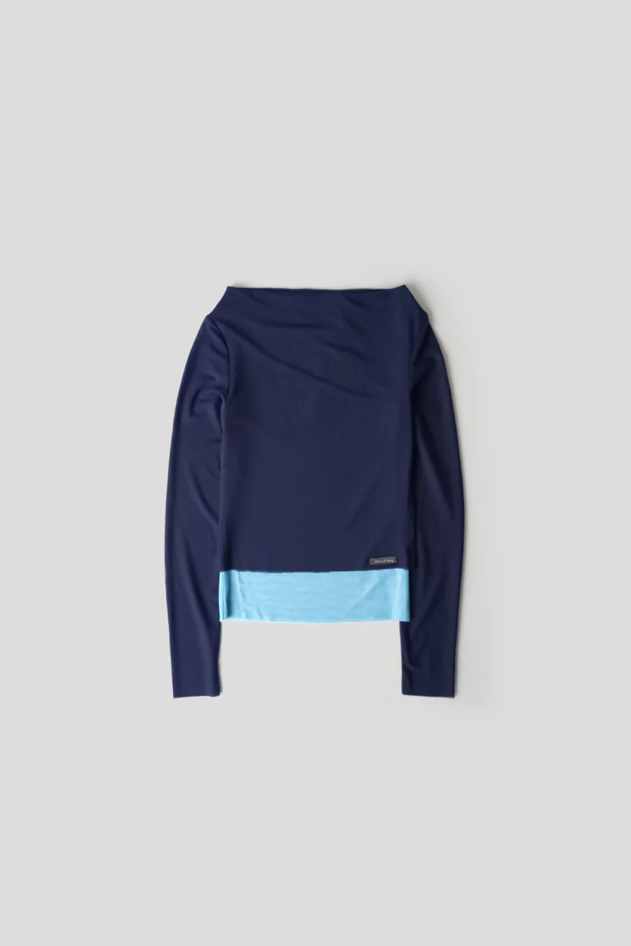 TOP EN DOUBLE MESH BLEU ROI