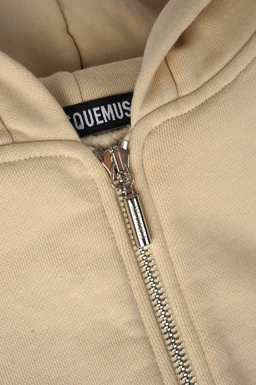 LE HOODIE GROS GRAIN ZIPPÉ BEIGE - Image 3