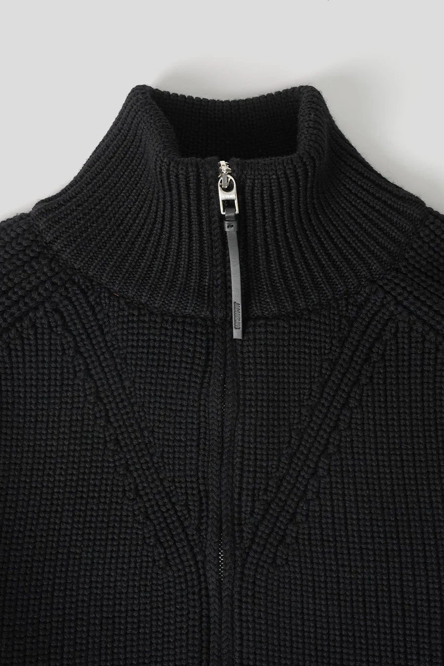 LE CARDIGAN ZIPPÉ MERINO NOIR - Image 2