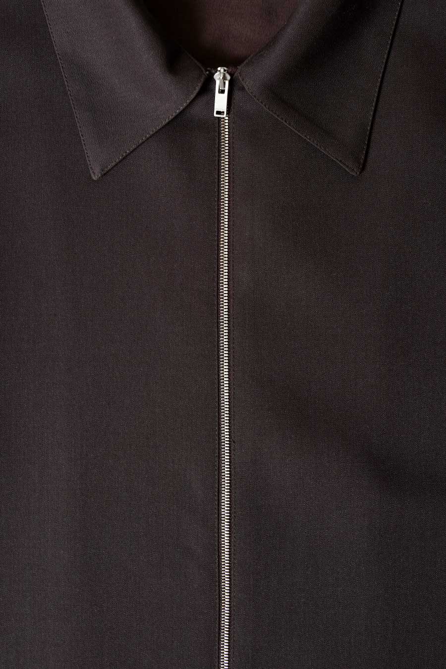 CHEMISE ZIPPÉE CAMICIA MARRON FONCÉ - Image 2