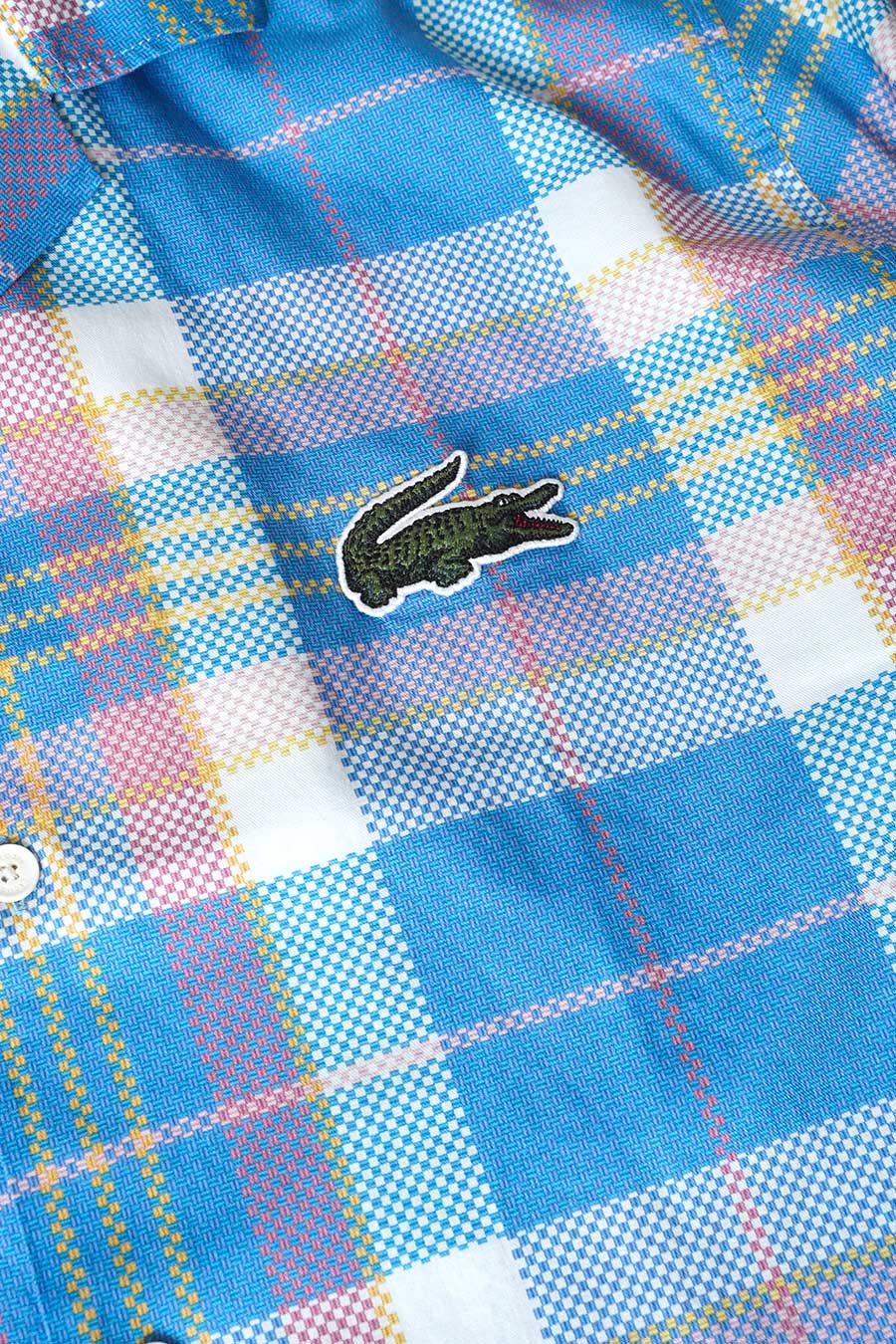 CHEMISE MANCHES COURTES À CARREAUX BLEUE ET BLANCHE - Image 2