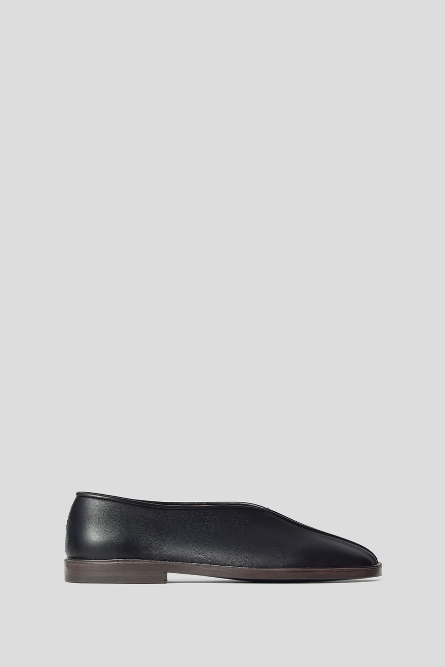 CHAUSSONS FLAT PIPPED SLIPPERS NOIR ET CHOCOLAT FONCÉ