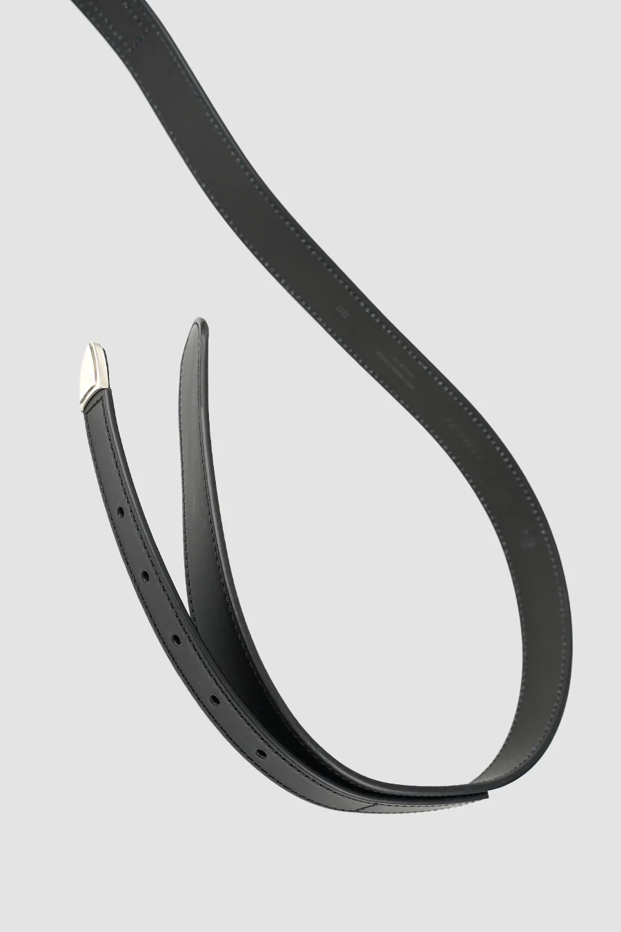 CEINTURE CUIR LISSE MINIMAL WESTERN NOIR - Image 2