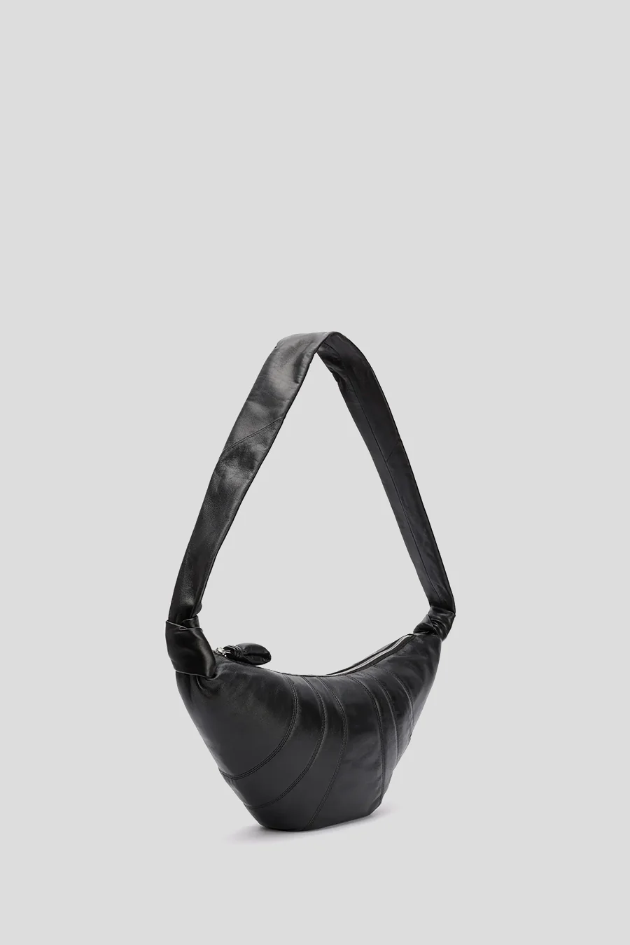 SAC MEDIUM CROISSANT NOIR LISSE - Image 4