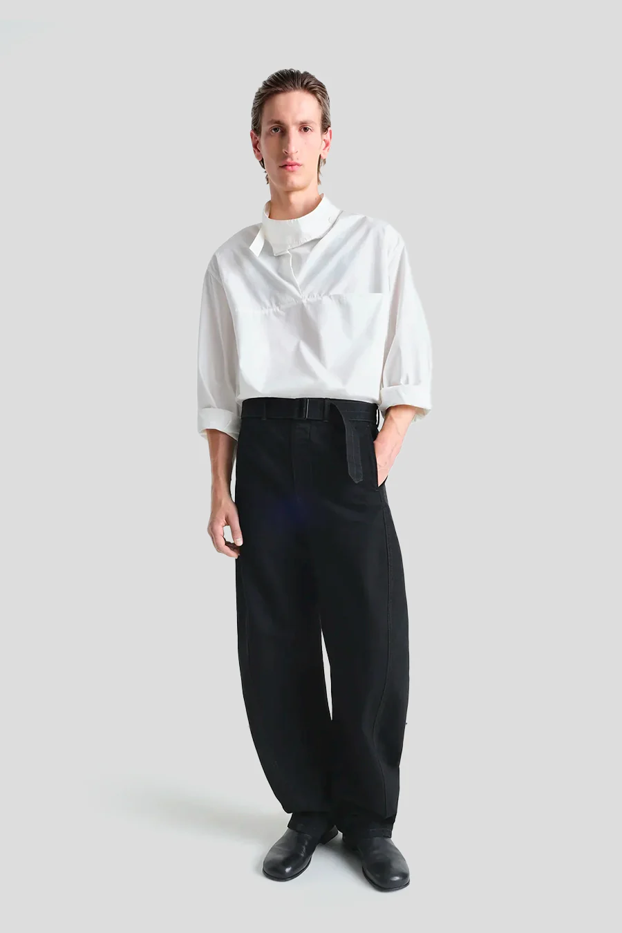 PANTALON TWISTED CEINTURÉ NOIR - Image 2