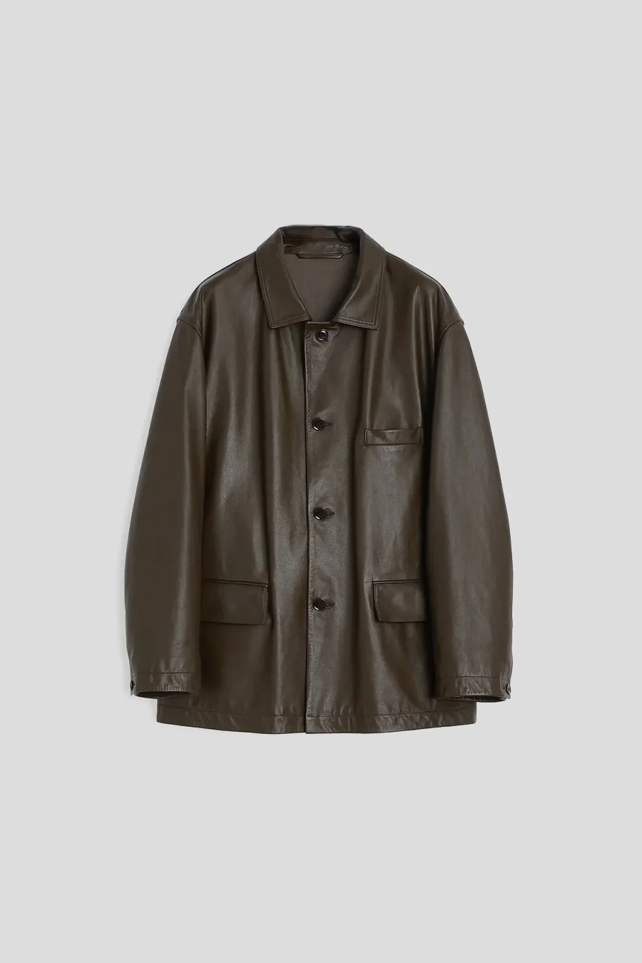 VESTE RELAXED MARRON CHAMPIGNON