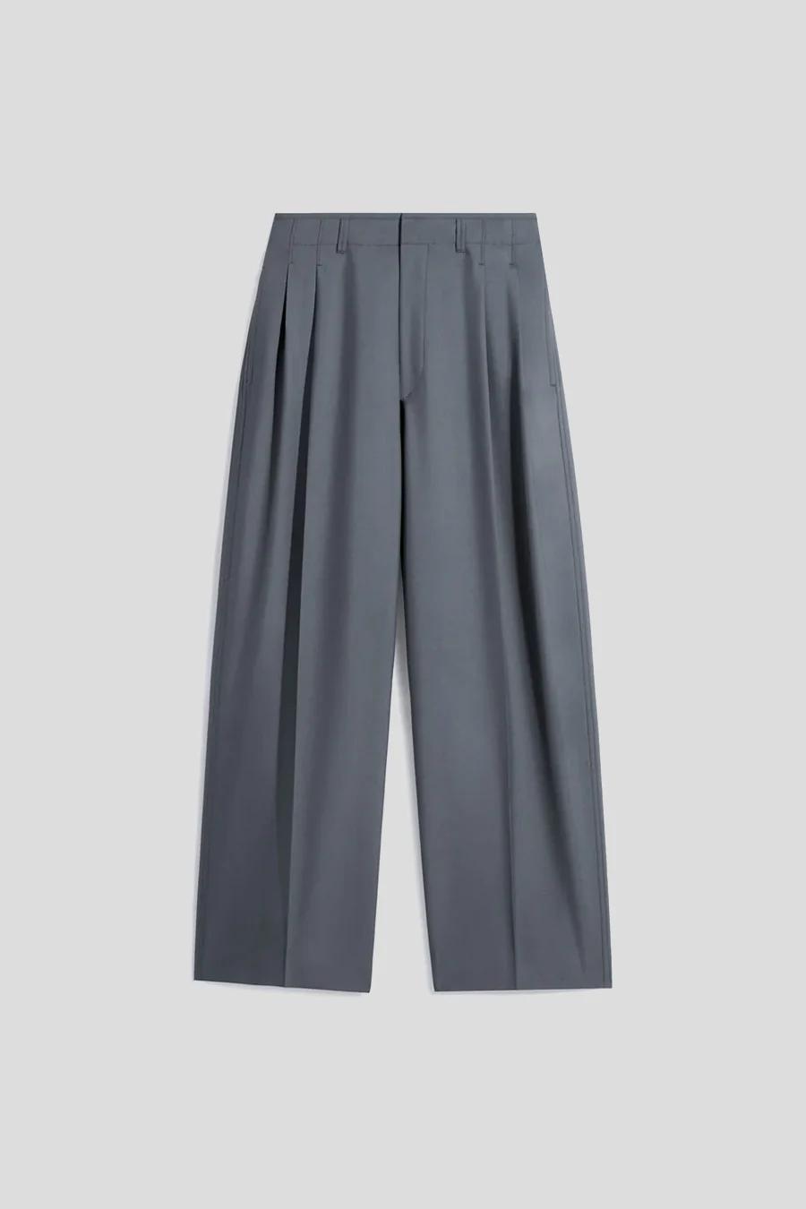 PANTALON PLEATED TAILORED GRIS FONCÉ