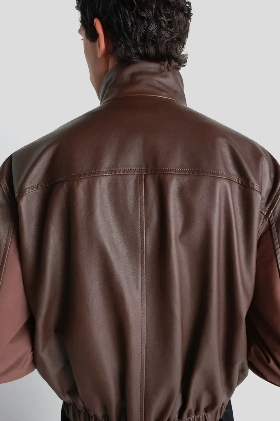 BLOUSON SOFT LEATHER CHOCOLAT - Image 3