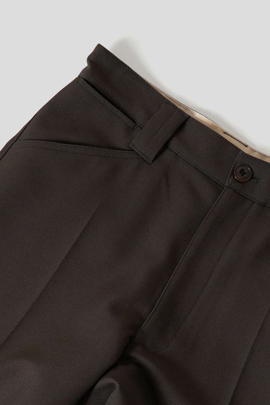 PANTALON STRAIGHT MARRON FONCÉ - Image 4