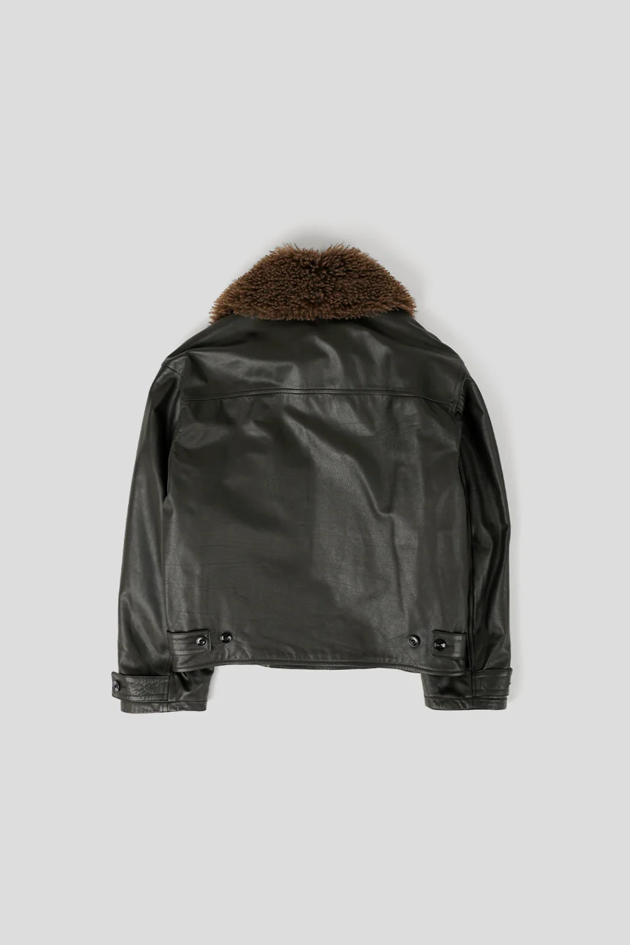 BLOUSON EN CUIR MATELASSÉ ESPRESSO FONCÉ - Image 6