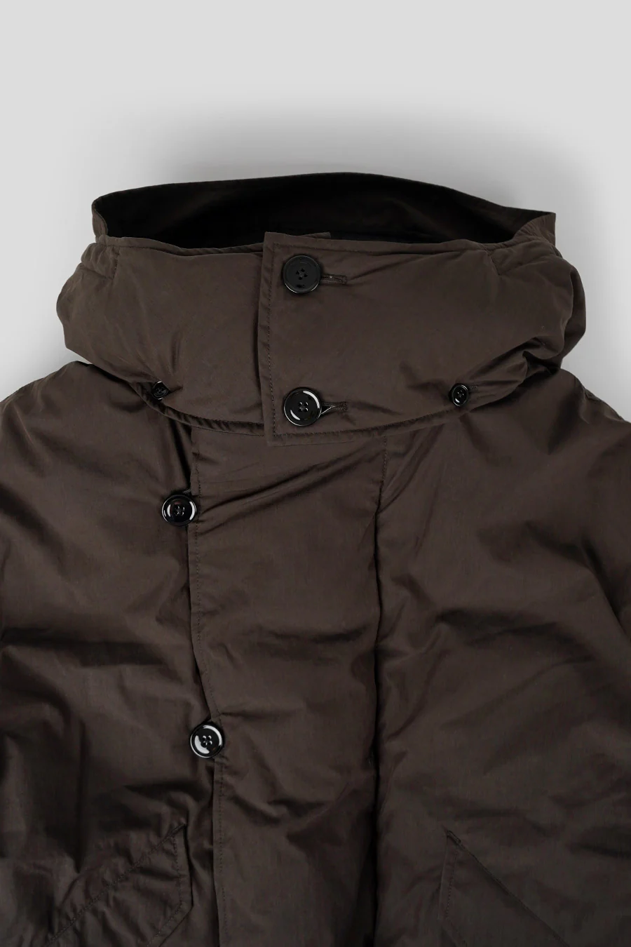 BLOUSON MATELASSÉ À CAPUCHE ESPRESSO - Image 2