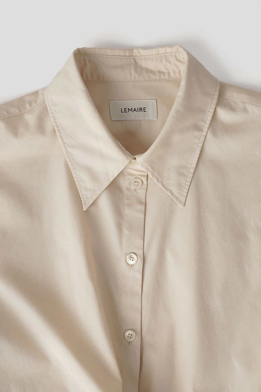 CHEMISE TWISTED Ă COL DROIT CRĂME - Image 2