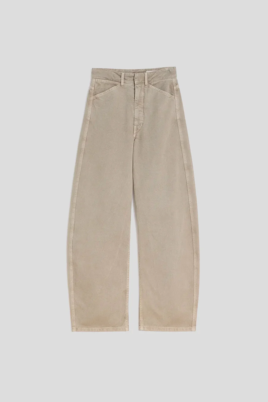 PANTALON ARRONDI TAILLE HAUTE BEIGE NATUREL