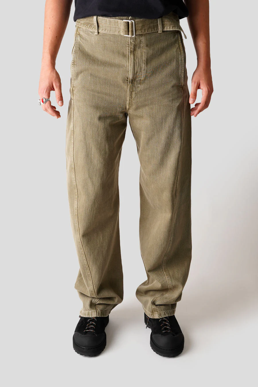 PANTALON TWISTED CEINTURÉ OLIVE