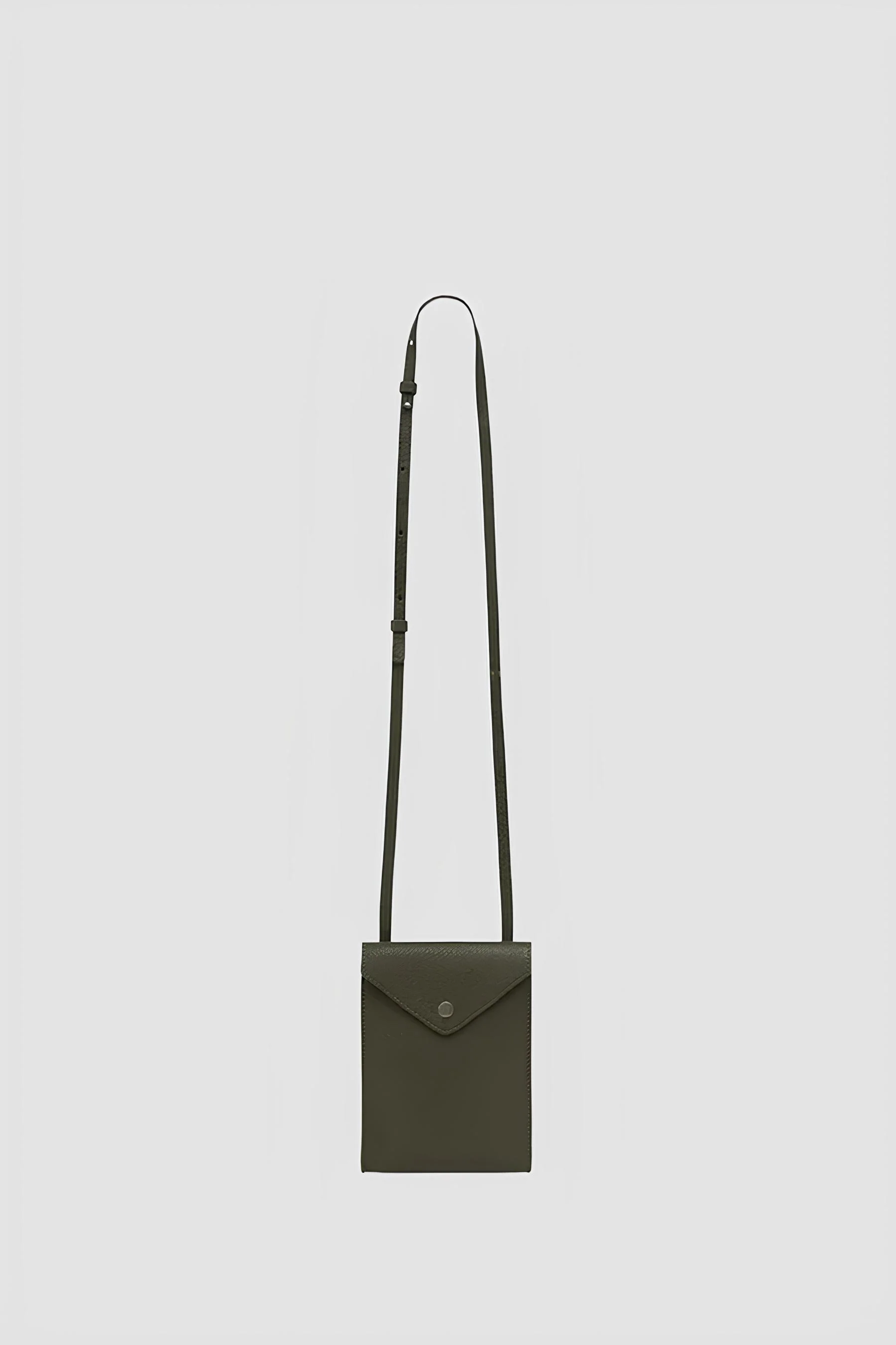 POCHETTE ENVELOPPE À BANDOULIÈRE PESTO